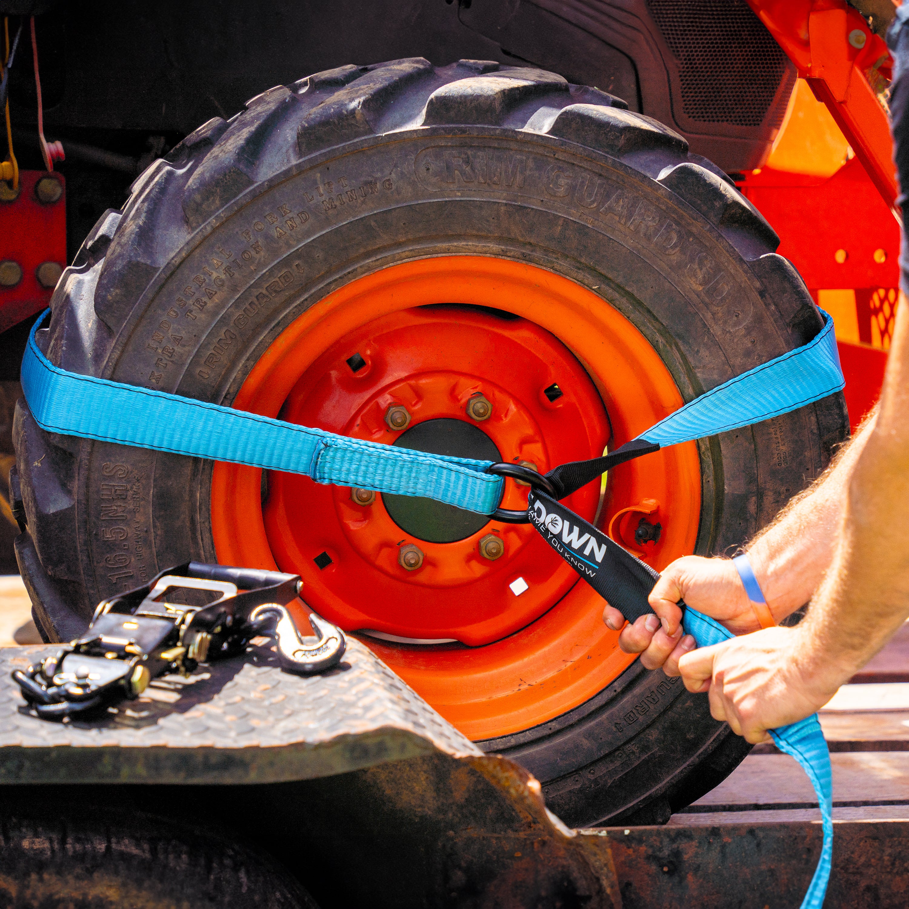 13985 2 in. x 96 in. Blue Heavy Duty Tie Down Straps, 4-Pack