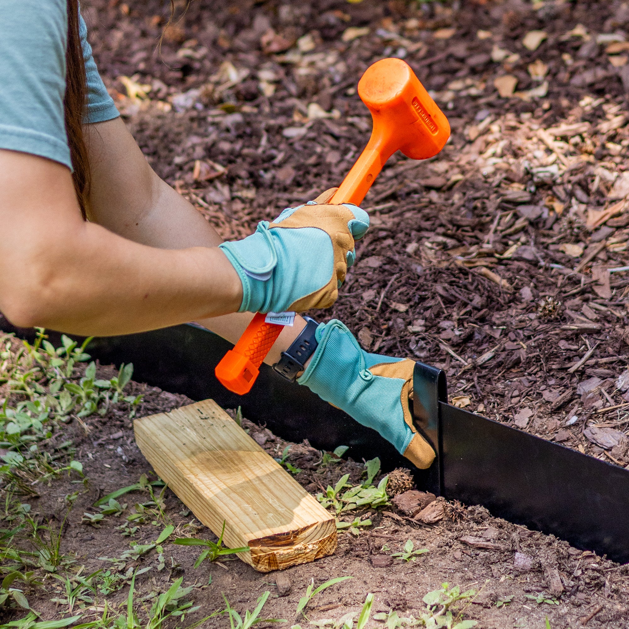 Black Steel Metal Landscape Edging - Extra Connectors