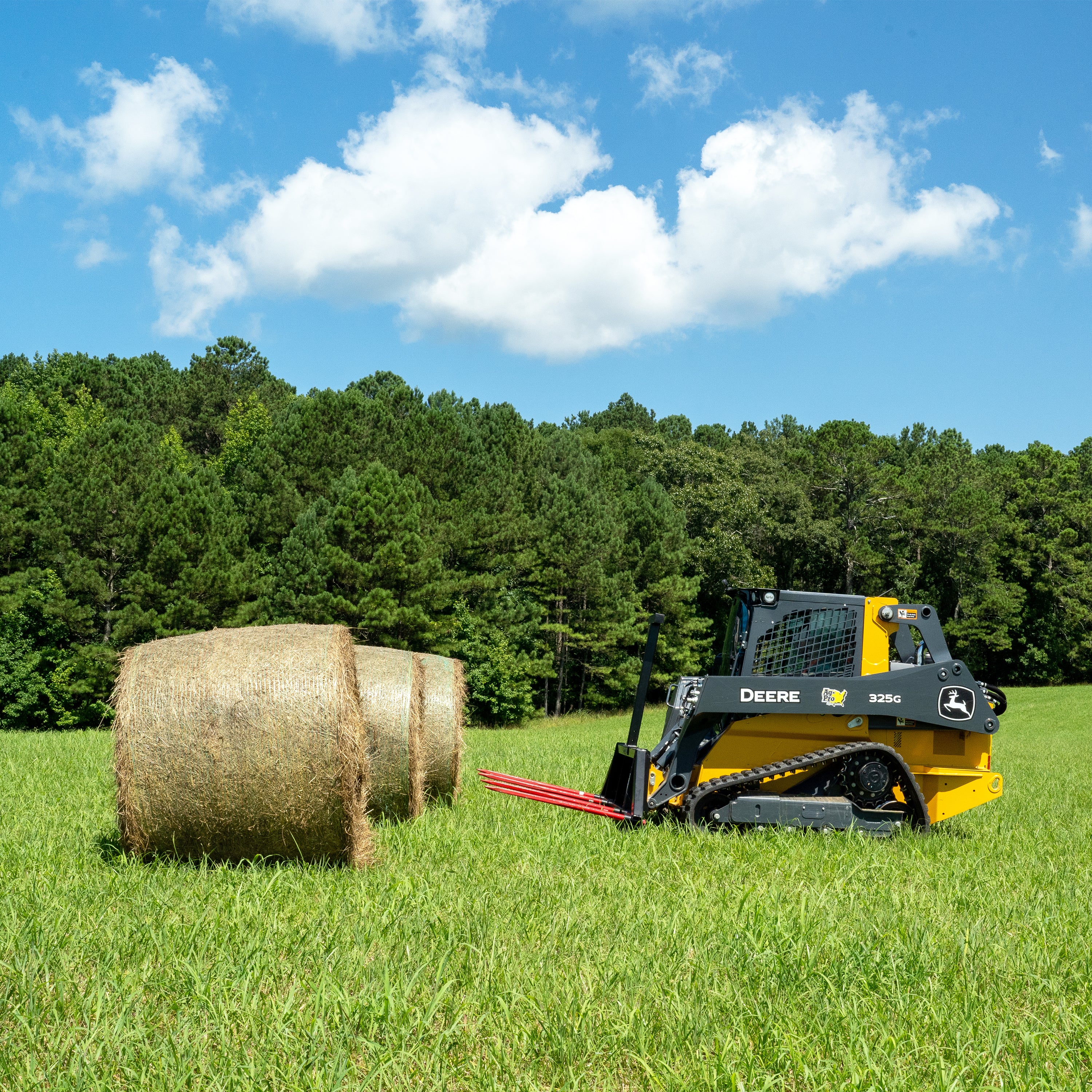 Double Bale Skid Steer Kit with (4) 39 Inch Hay Spears