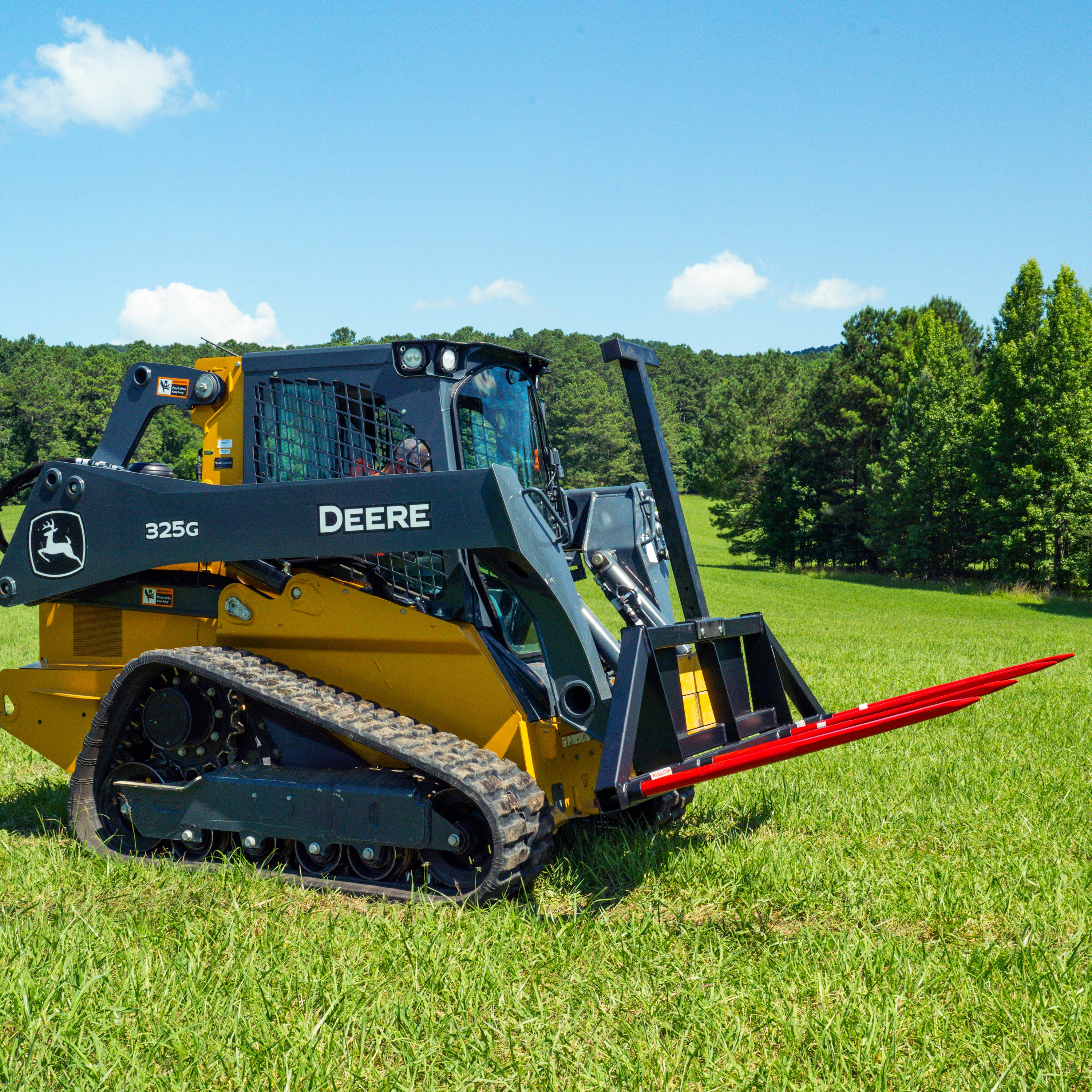Double Bale Skid Steer Kit with (4) 39 Inch Hay Spears