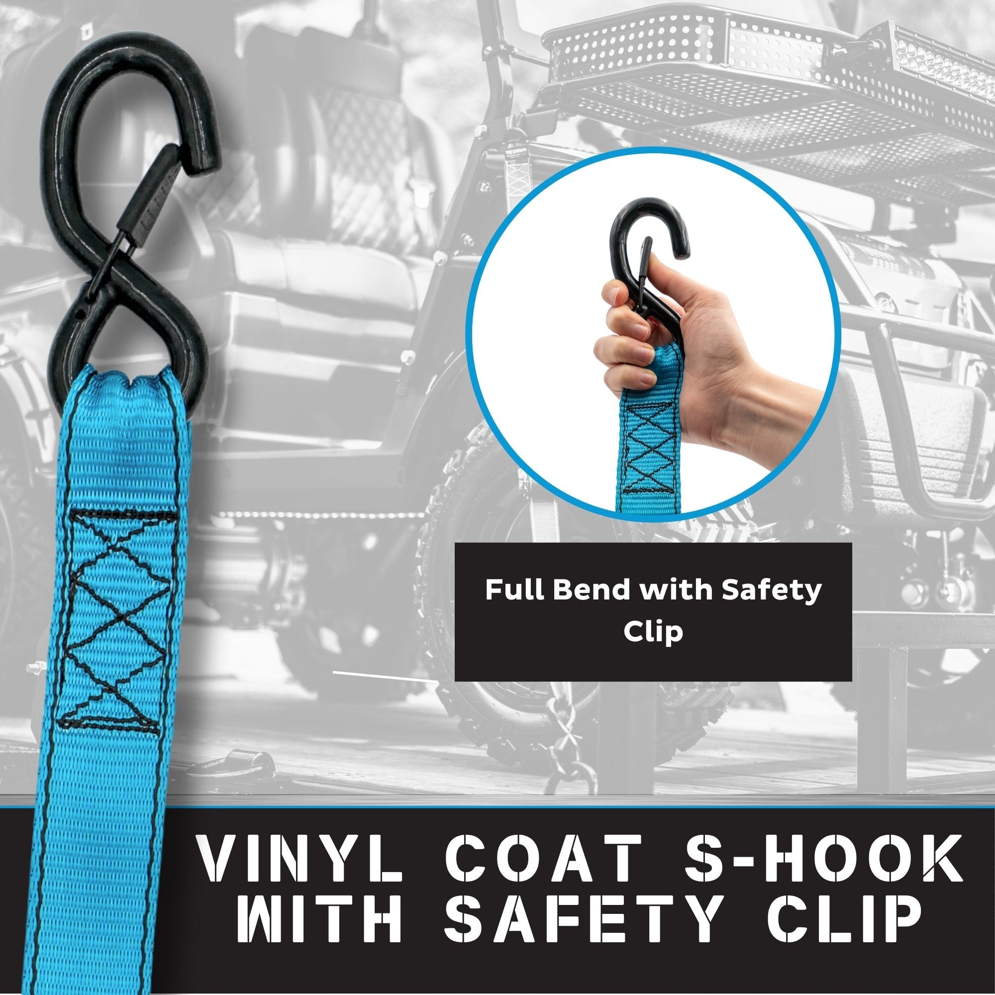 13981 1.5 inch x 8 ft Heavy Duty Ratchet Strap, 4-Pack