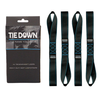 13989 Tie Down 1.5 inch x 17 inch Heavy Duty Soft Loop Strap, 4-Pack