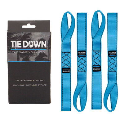 13989 Tie Down 1.5 inch x 17 inch Heavy Duty Soft Loop Strap, 4-Pack