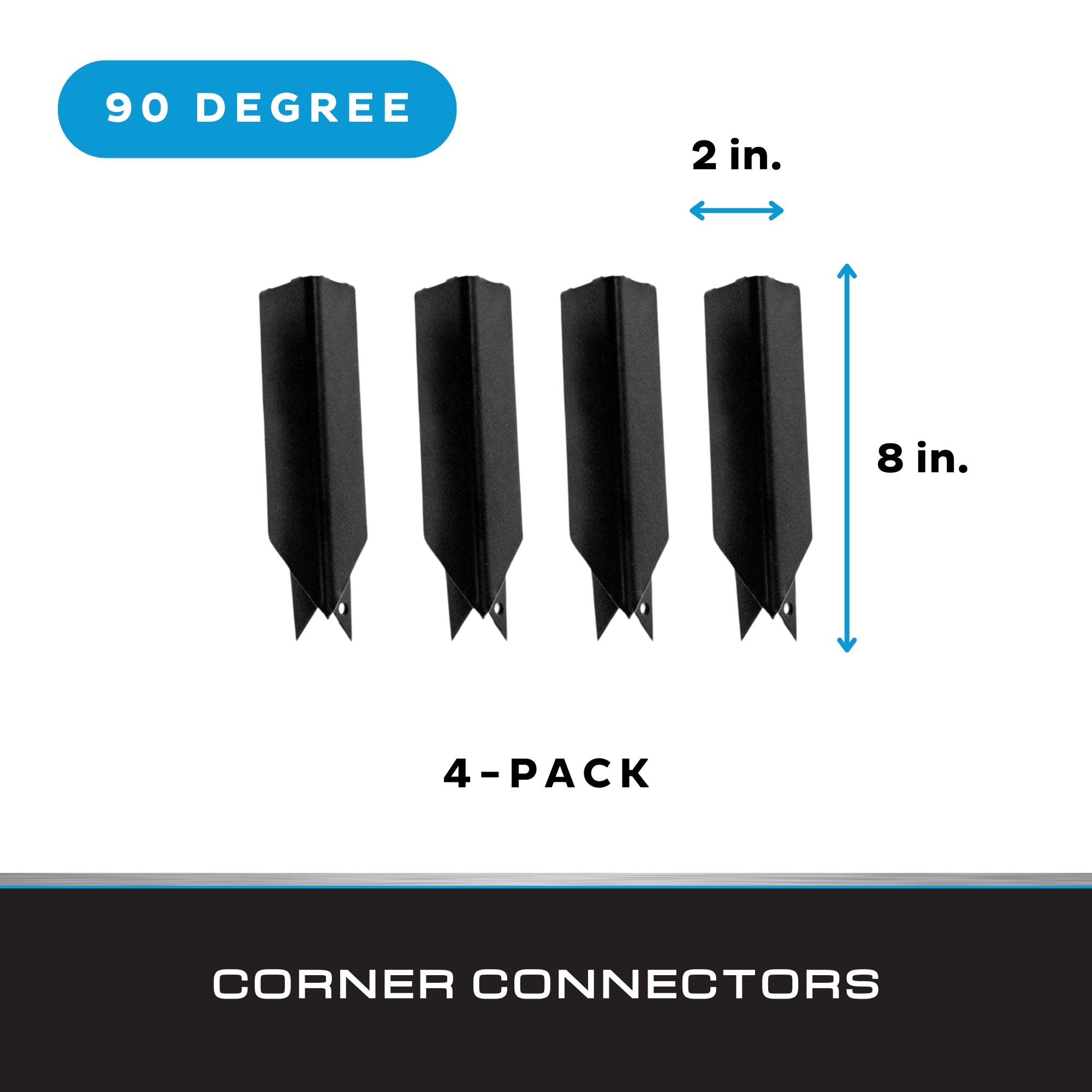 Black Steel Metal Landscape Edging - Extra Connectors