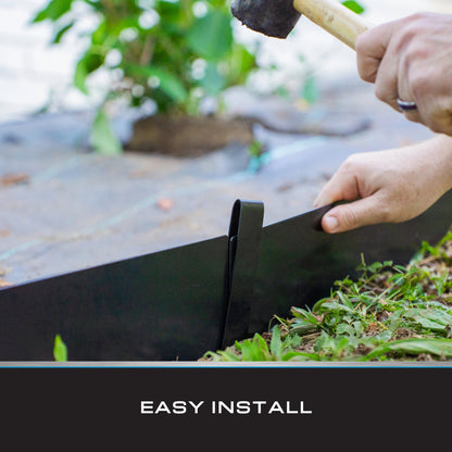 Black Steel Metal Landscape Edging - Extra Connectors