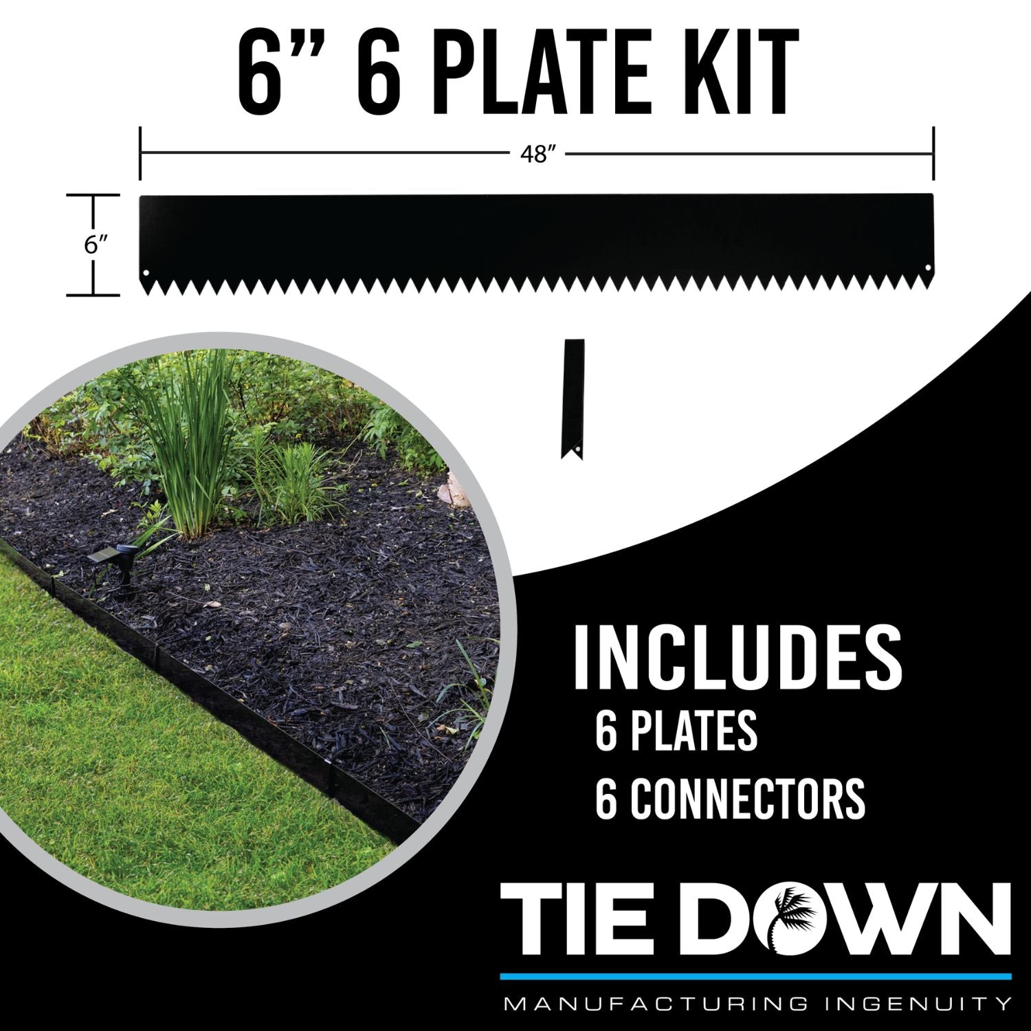Black Steel Metal Landscape Edging - 16 or 24 Total Linear Feet Kits