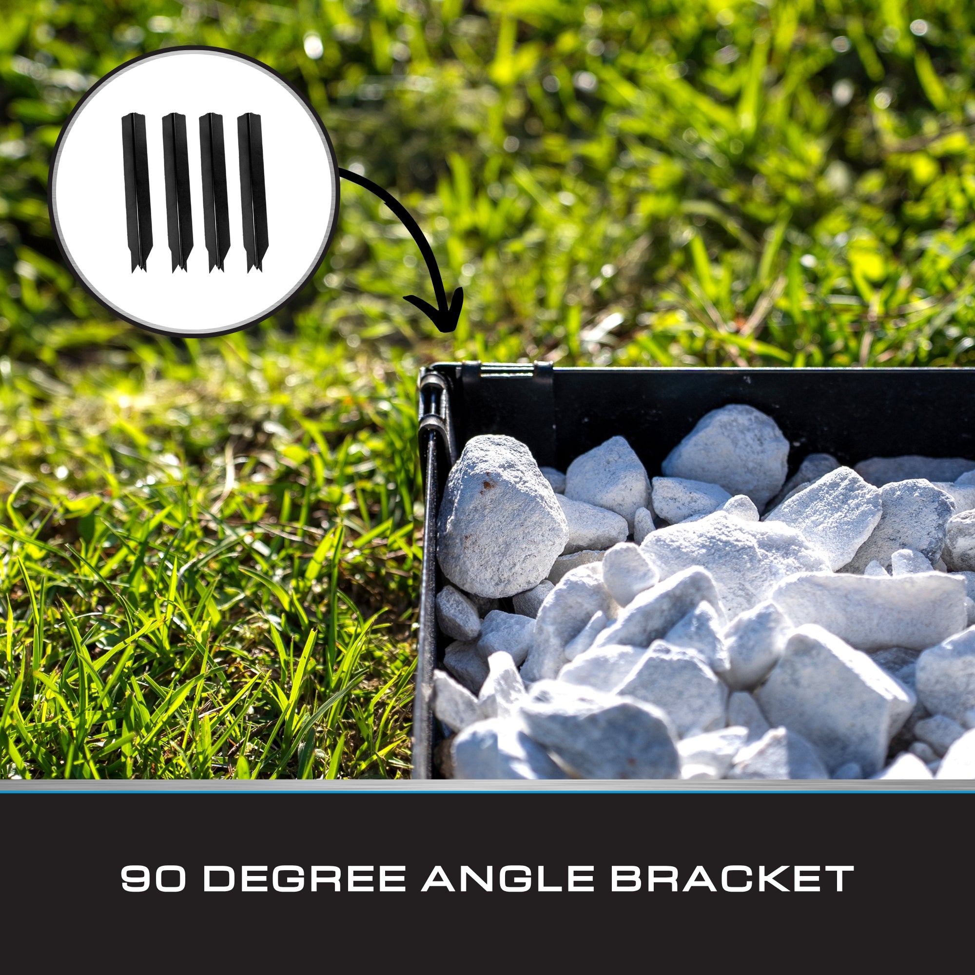 Black Steel Metal Landscape Edging - Extra Connectors