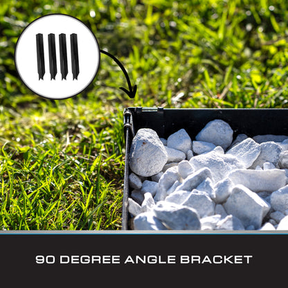 Black Steel Metal Landscape Edging - Extra Connectors