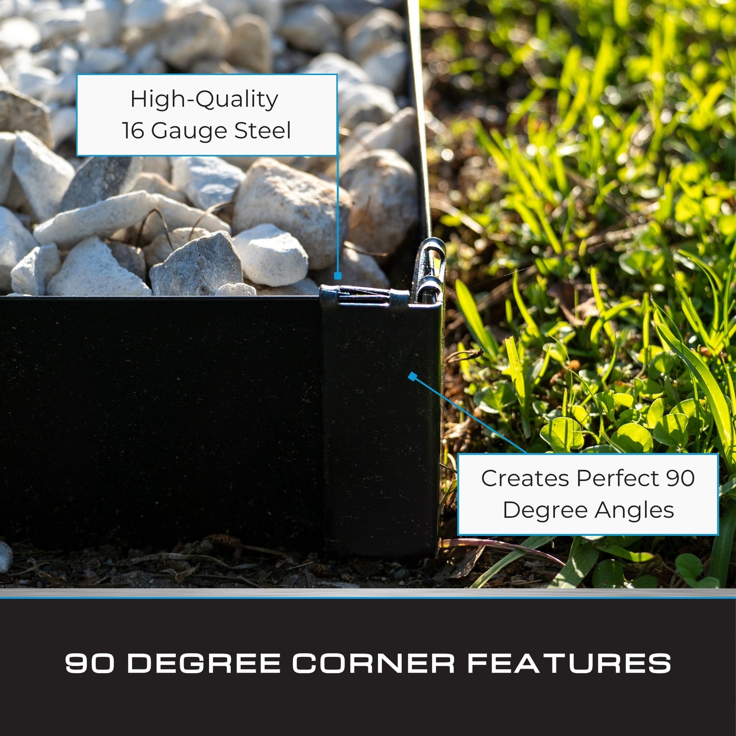 Black Steel Metal Landscape Edging - Extra Connectors