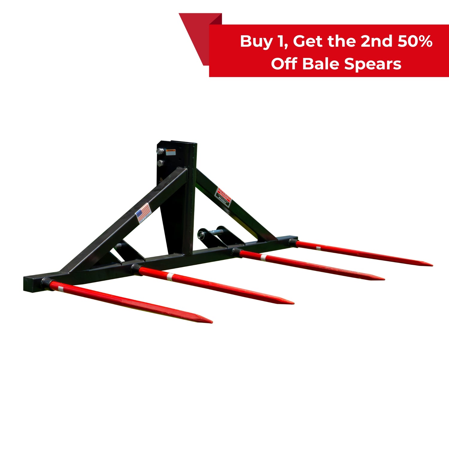 3-Point Rear Hitch Skid Steer Kit with (4) 49" Spears - MHSK49-3PH-SS