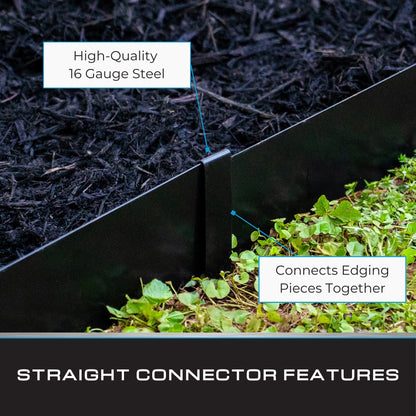 Black Steel Metal Landscape Edging - Extra Connectors